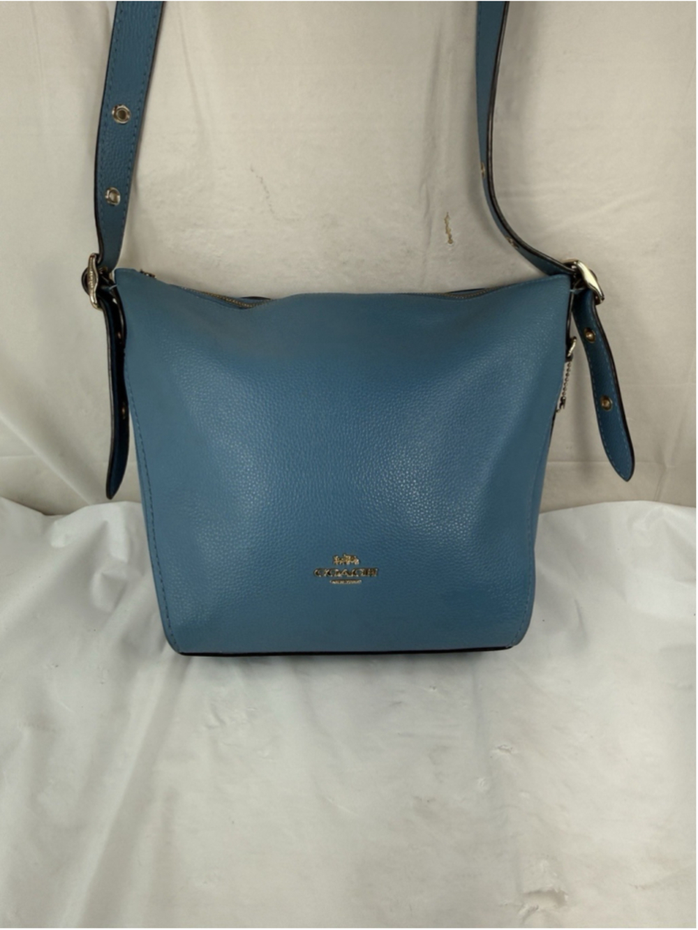 COACH 21377 DUFFLETTE blue MULTI LEATHER CROSSBODY BAG - Picture 7 of 15